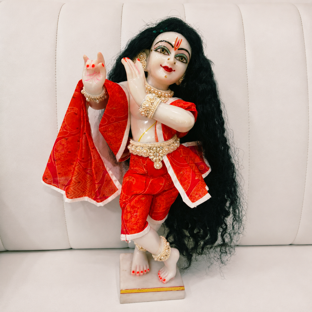 Traditional Bright Red Radha Rani Saree