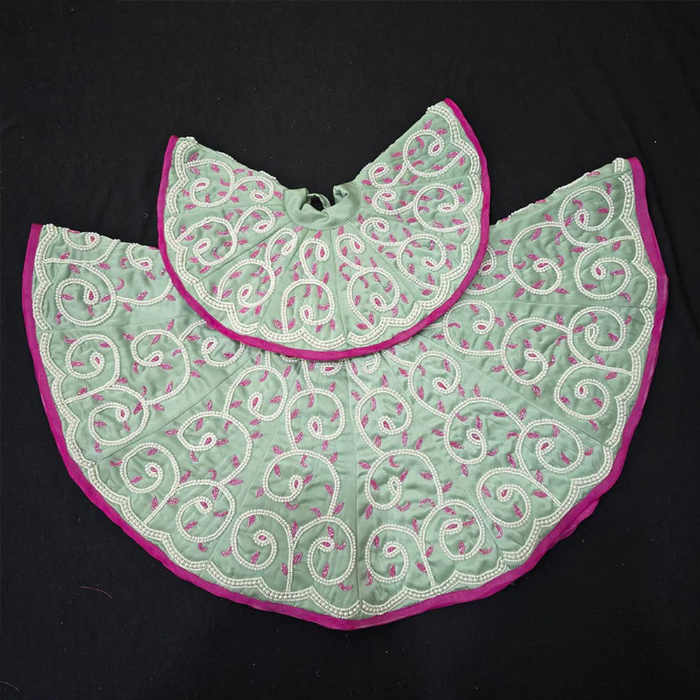 Heavy Hand Embroidered Fresh & Wild Poshak for Thakur Ji & Radha Rani