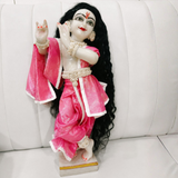 Rose Pink Floral Radha Rani Saree