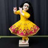 Heavy Hand Embroidered Yellow Poshak for Thakur Ji & Radha Rani