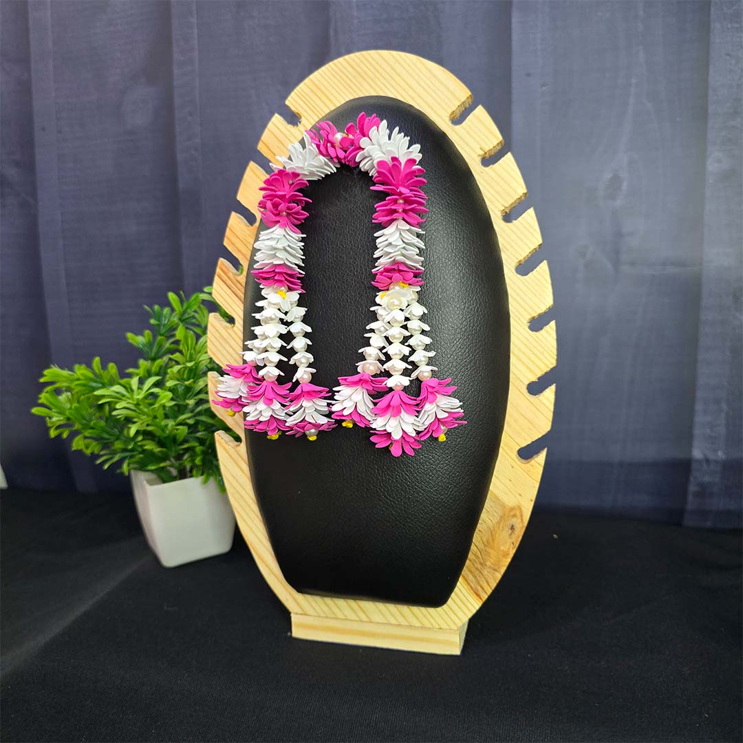 Pink White Garland for Pooja