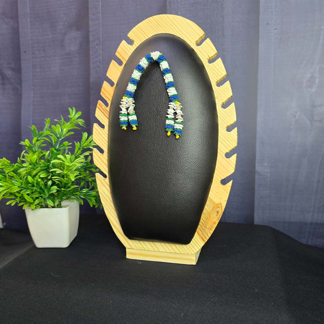 Blue and white flower chandrika for idols