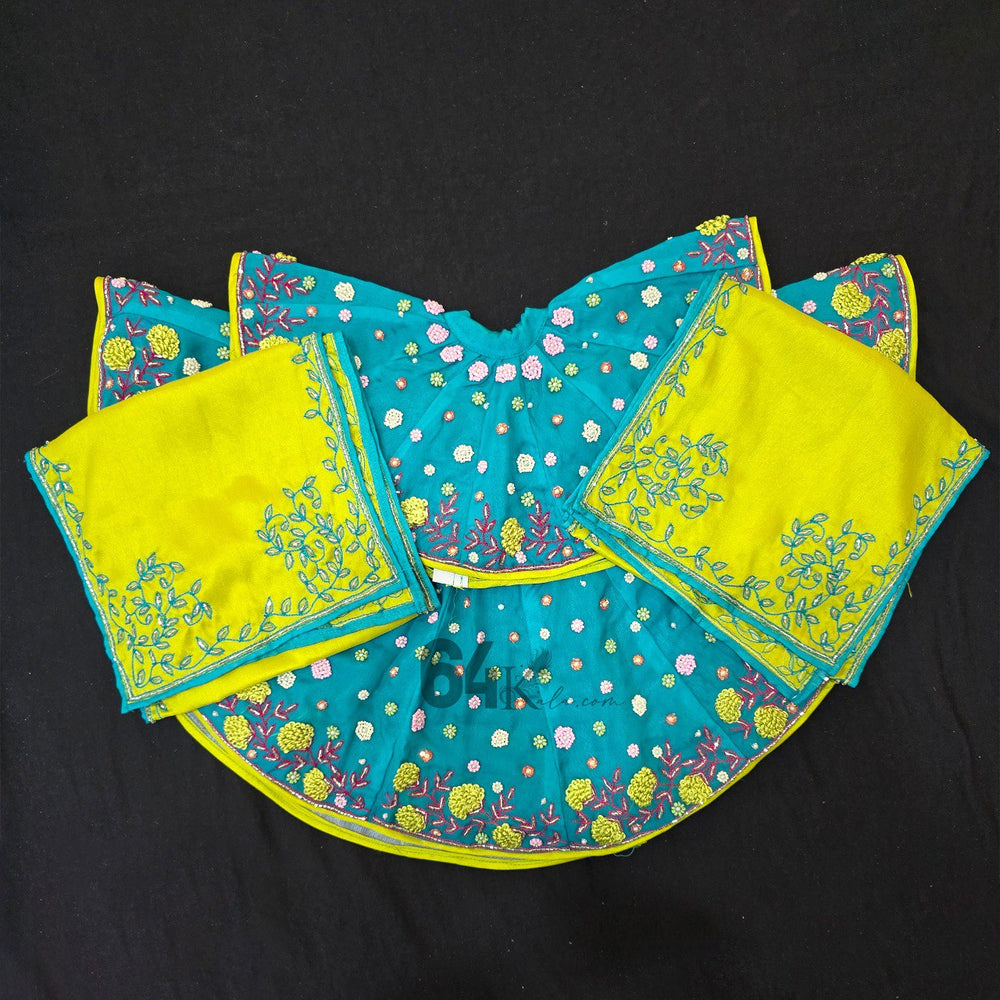 Radha Krishna Blue Dress