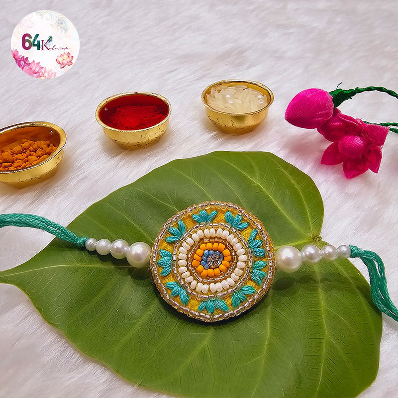 Handcrafted Pearl Rakhi