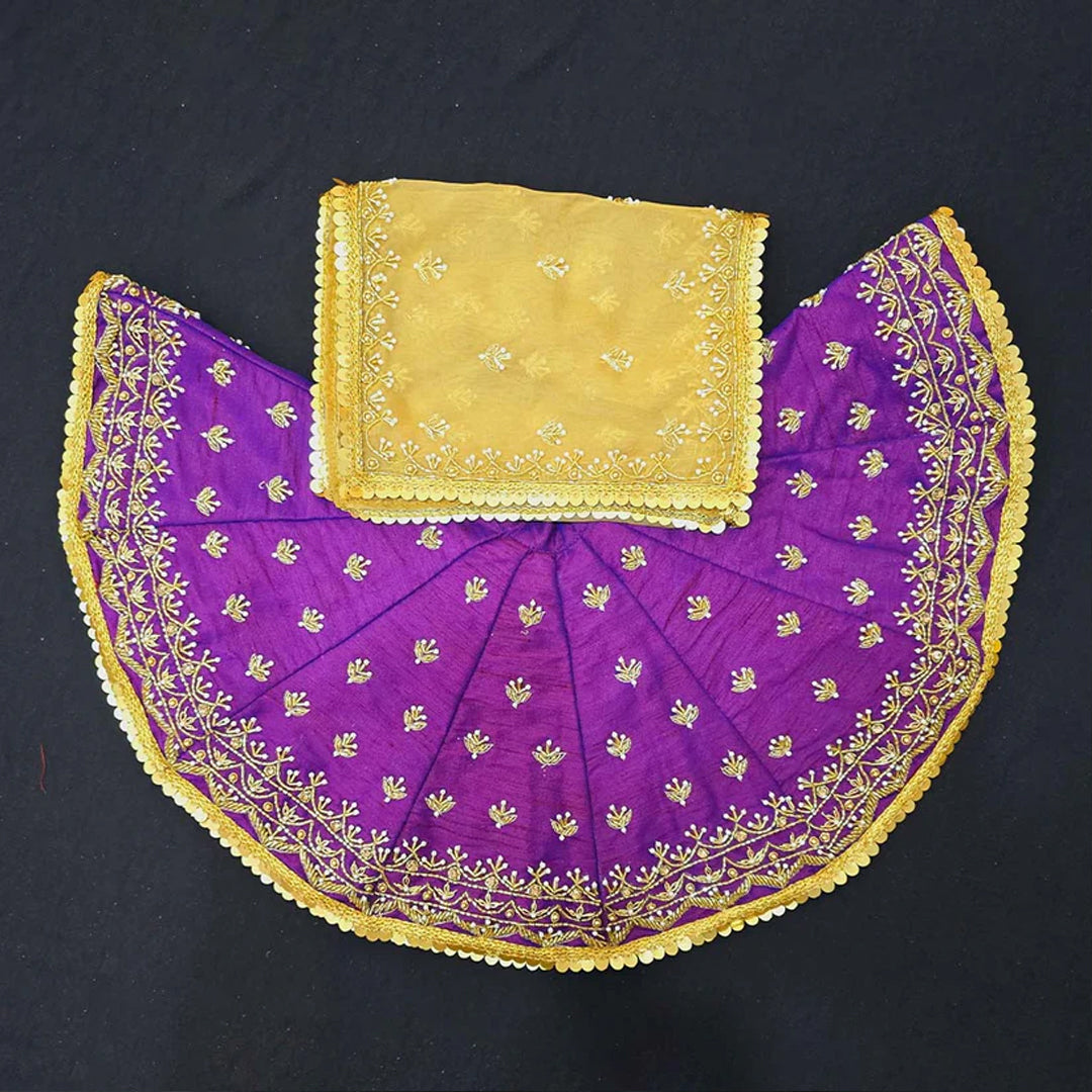 Mata Rani Poshak Purple Color