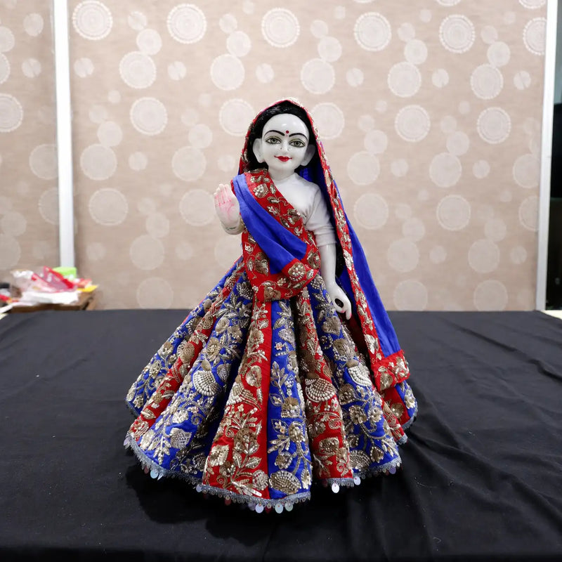 Radha Rani & Thakur ji Red & Blue Poshak