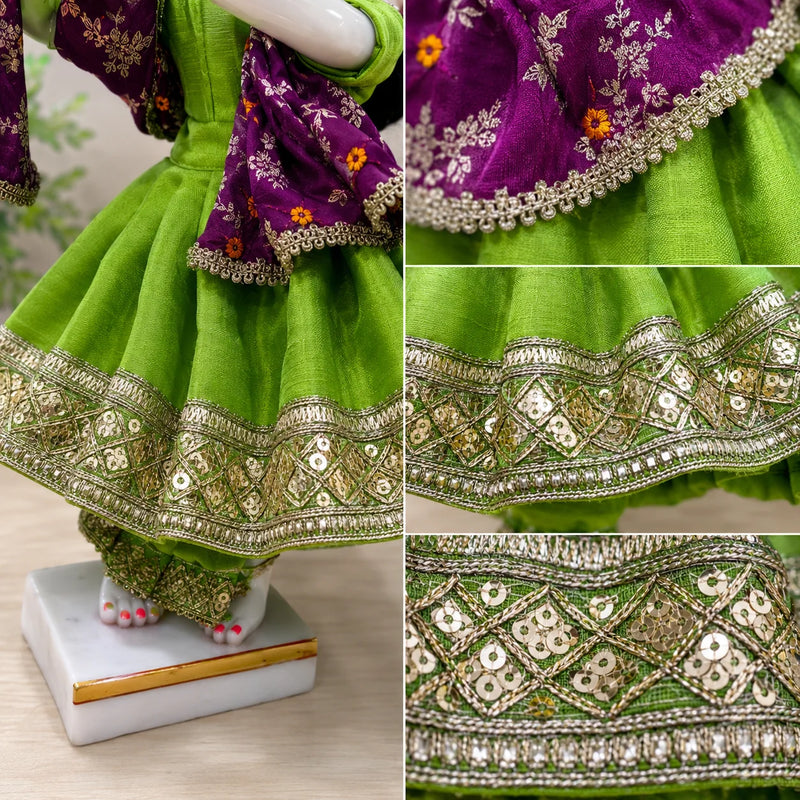 Light Green Thakur ji or Radha Rani Poshak