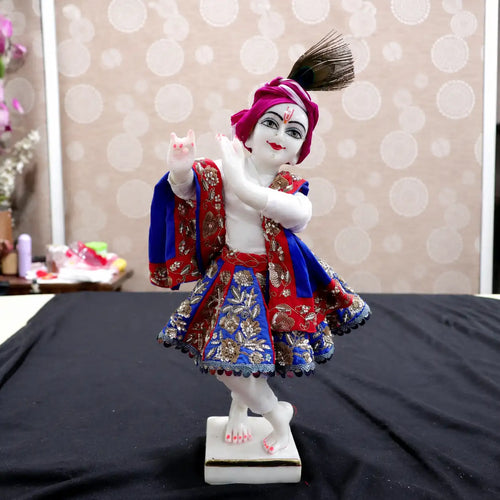 Radha Rani & Thakur ji Red & Blue Poshak