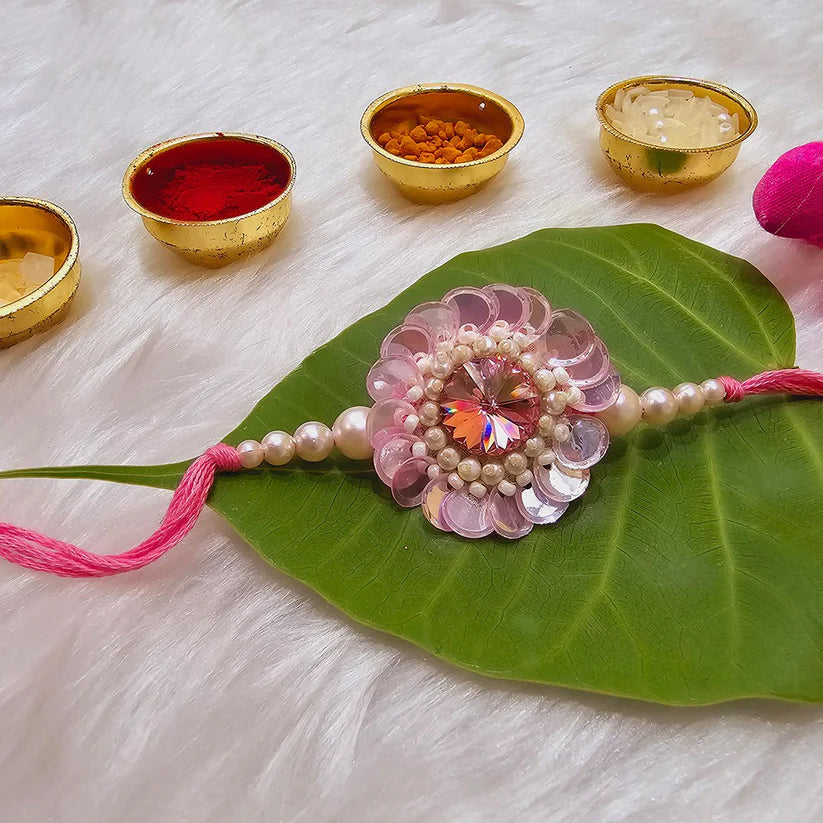 Pink Color Rakhi for Raksha Bandhan
