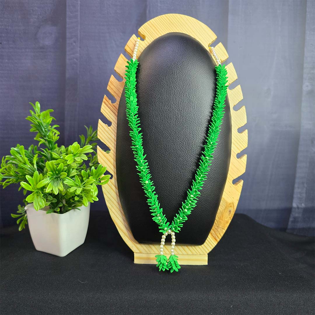 Green Flower Garland for Pooja