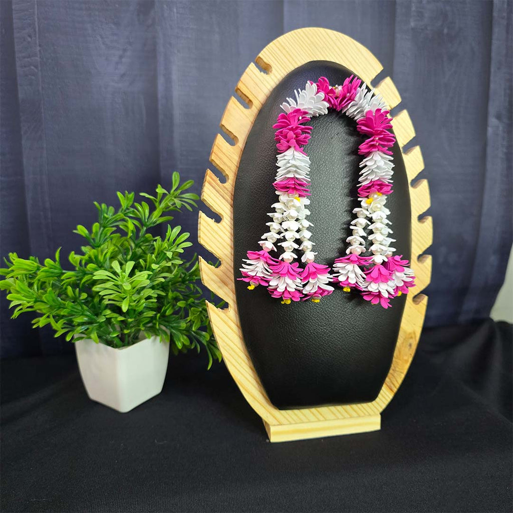 Pink White Garland for Pooja