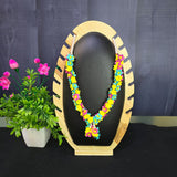 Sky Blue Yellow Pink Pooja Garland