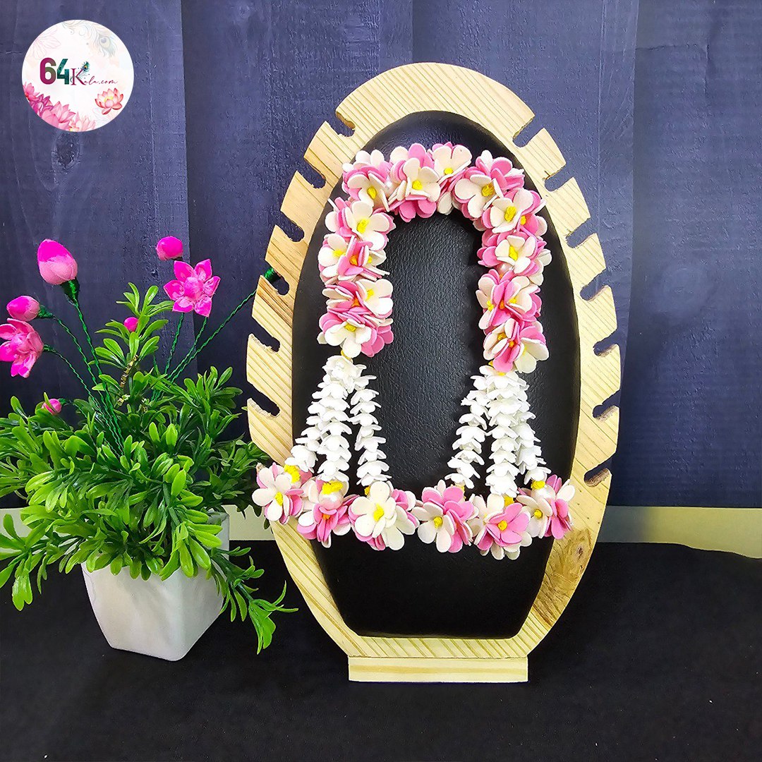 Handmade White Pink Chandrika