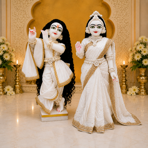 Pure White Radha Rani Saree