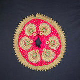Divine Red Kundan Embroidery Poshak