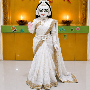 Pure White Radha Rani Saree