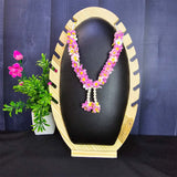 Pink garlands for temple idols