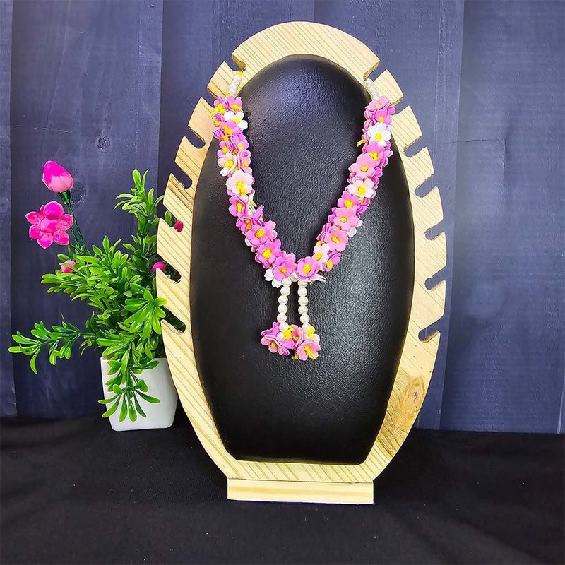 Pink garlands for temple idols