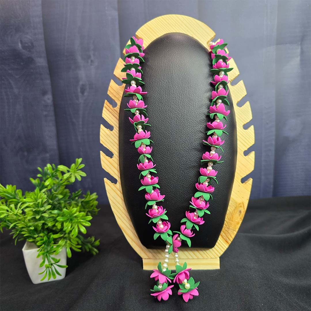 Pink and green flower garlands online