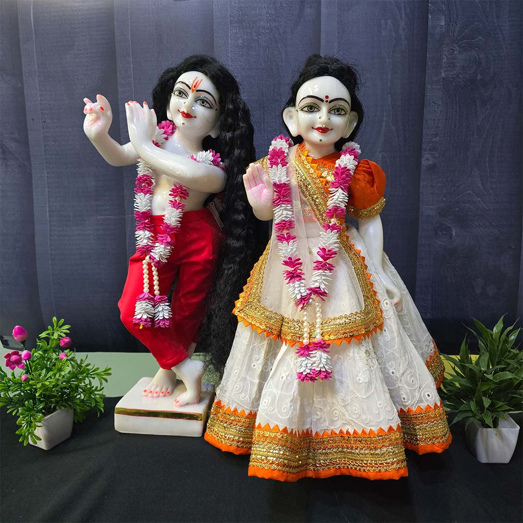 Pink white flower garlands for festivals