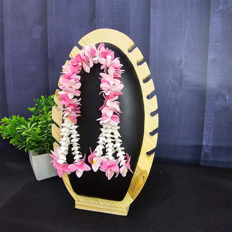 Pink White Garland for Pooja