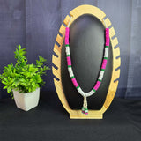 Handcrafted Pearl Pink White Green Flower Garlands