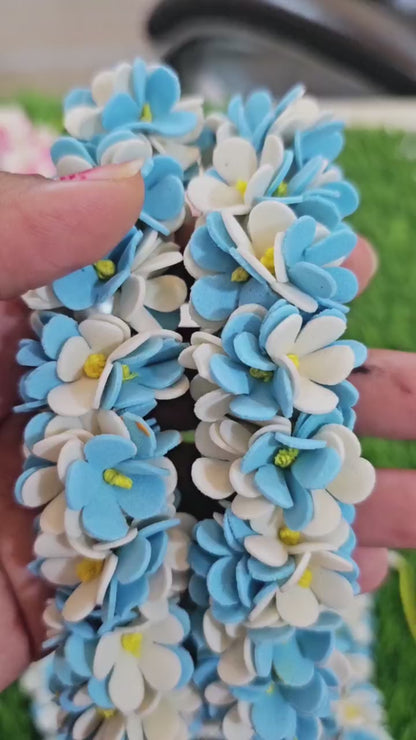 Sky-Blue Flower Garlands