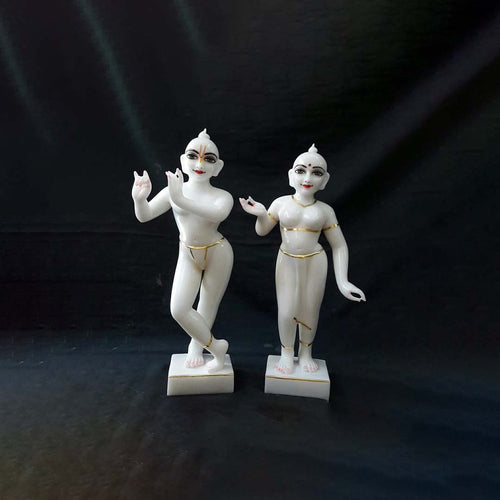 Marble Radha Krishna Idol for Pooja