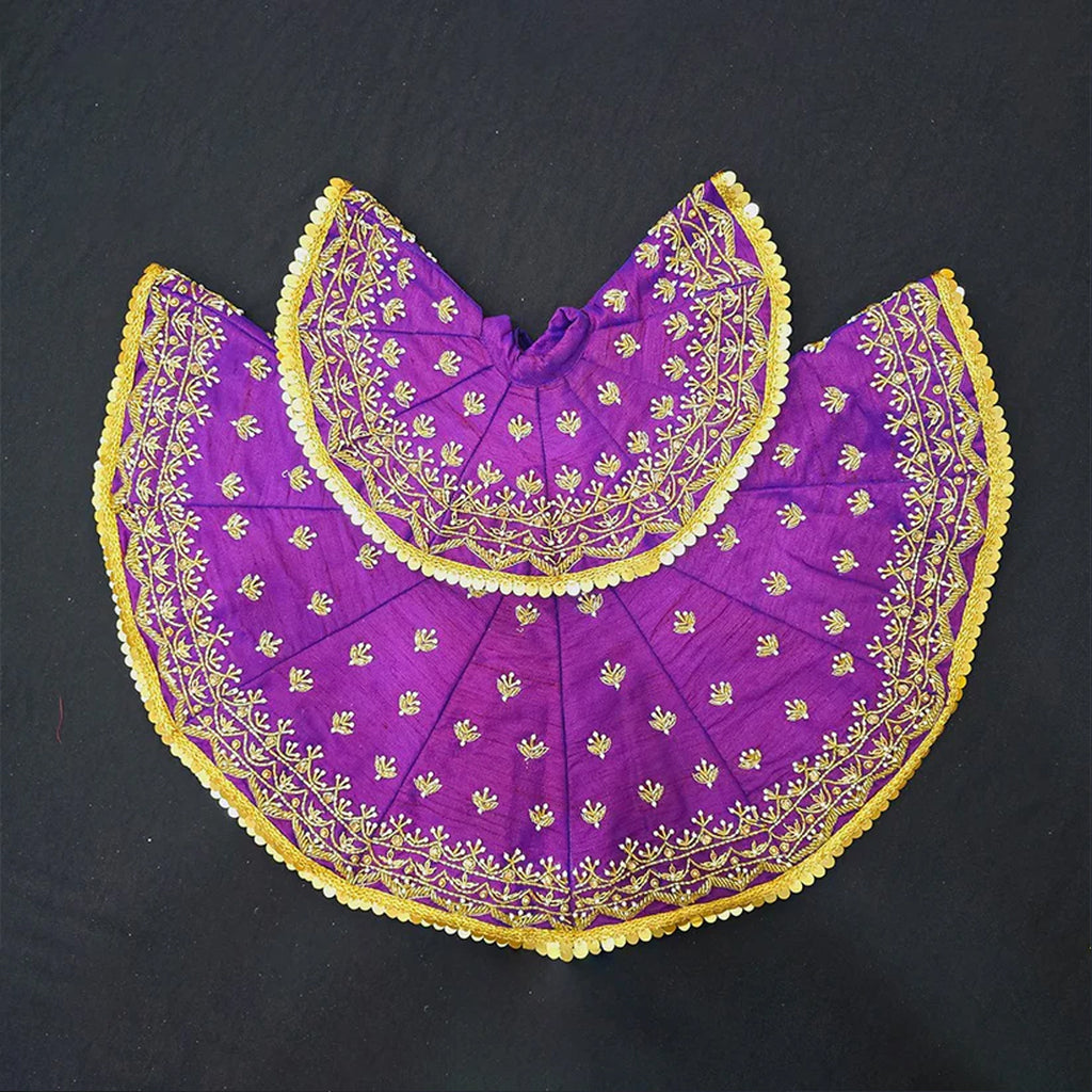 Purple Poshak for Radha and Krishna