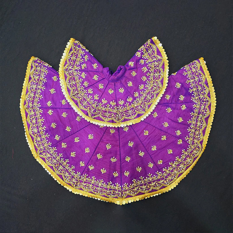 Purple Poshak for Radha and Krishna