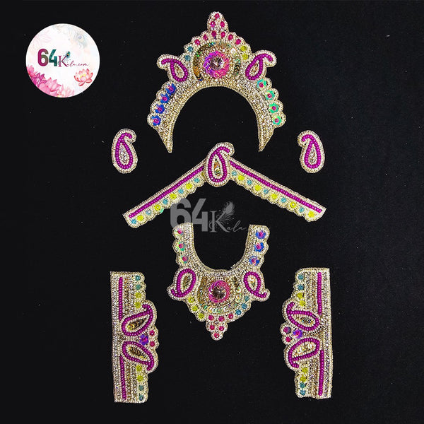 Multicolour Stone Jewellery for Radha Rani