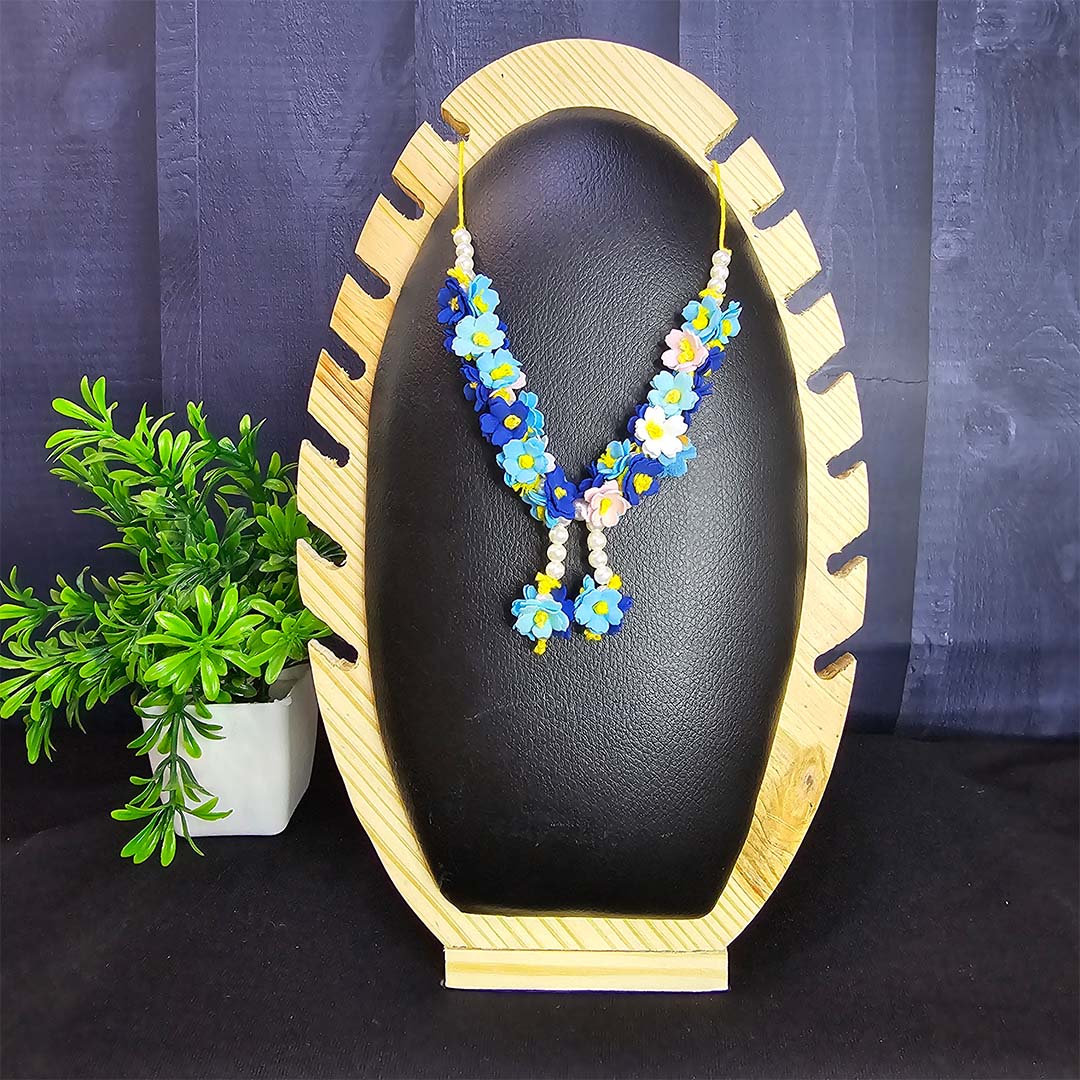 Sky Blue Floral Decorations for Temples