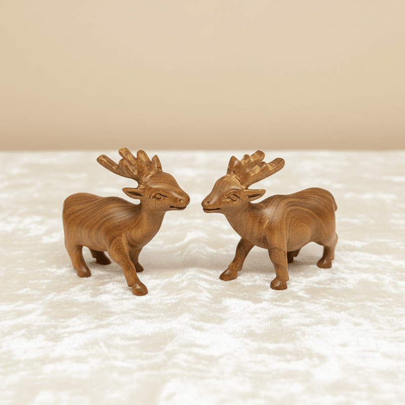 Pure Sandalwood Deer Set