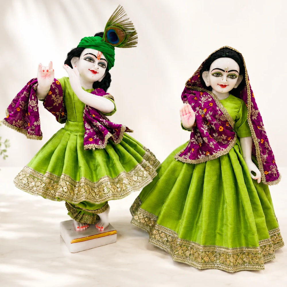 Light Green Thakur ji or Radha Rani Poshak