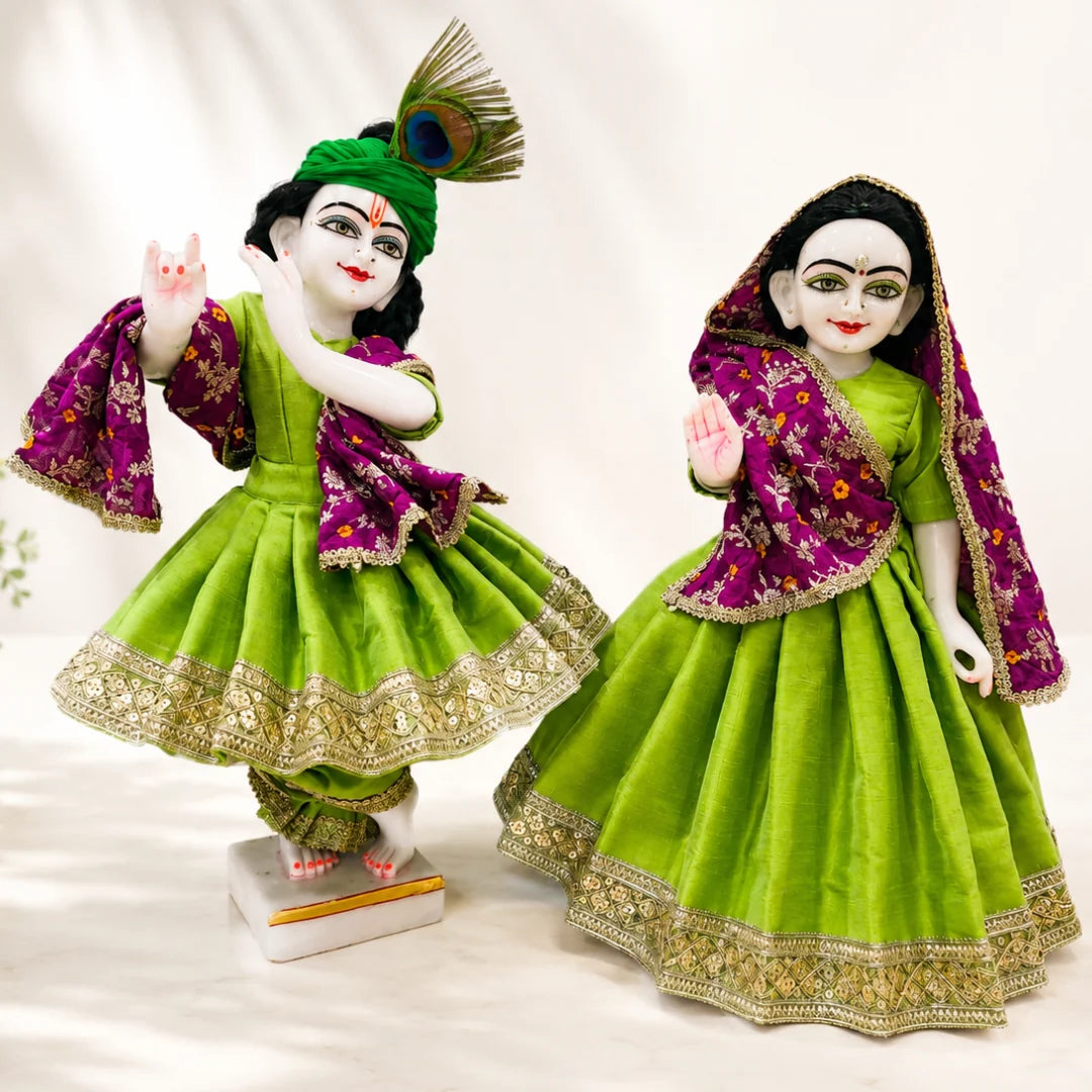 Light Green Thakur ji or Radha Rani Poshak