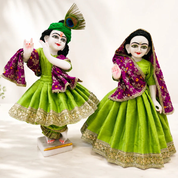 Light Green Thakur ji or Radha Rani Poshak