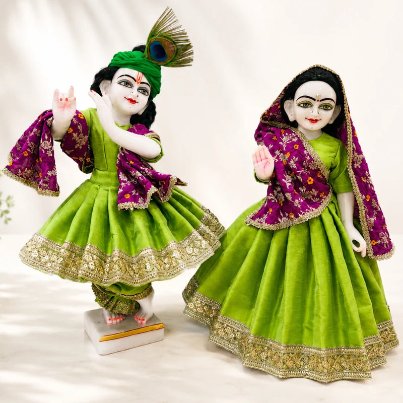 Light Green Thakur ji or Radha Rani Poshak