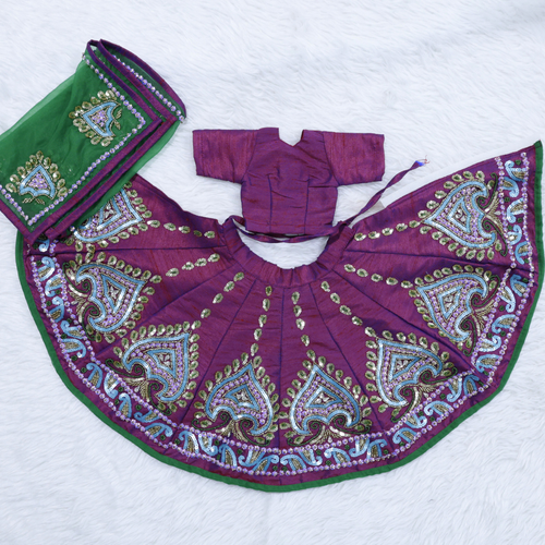 Radha Krishna Dark Purple poshak
