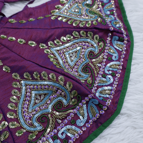 Radha Krishna Dark Purple poshak