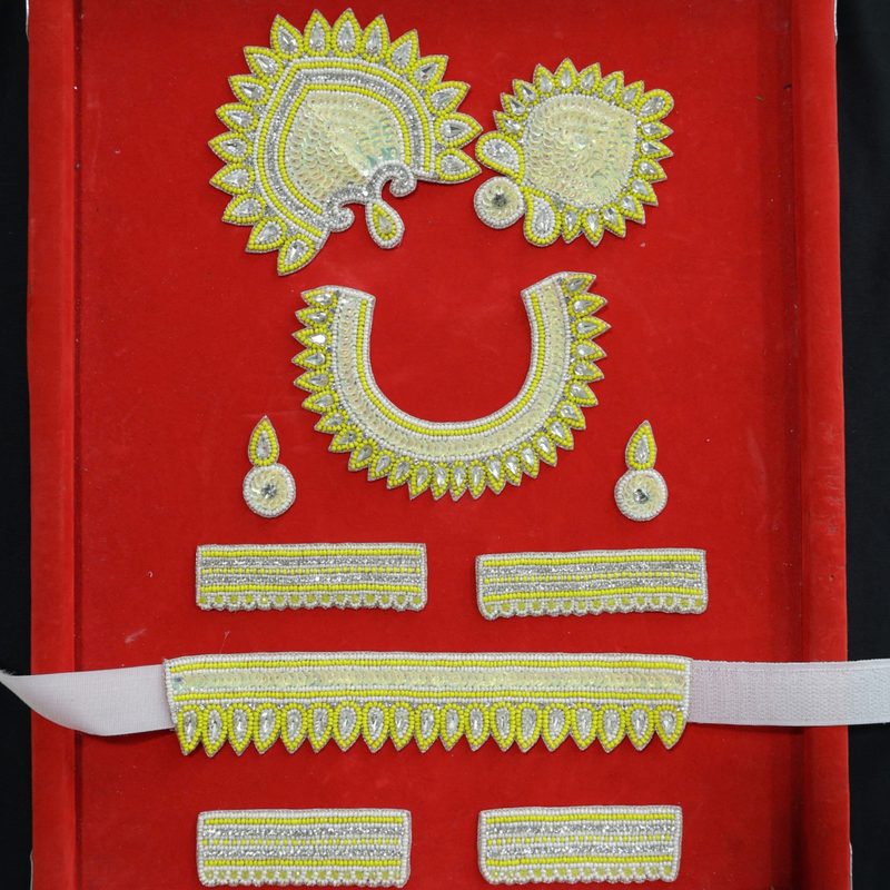 Yellow Jewellery Set for Thakur Ji