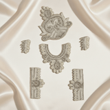 White Stone Jewellery Set For Krishna ji