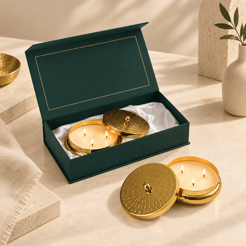 Luxury Gold 3-Wick Candle Set