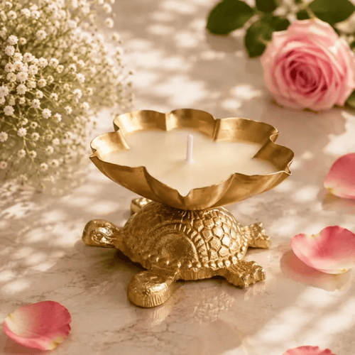 Golden Elephant Turtle Holder (Pair)