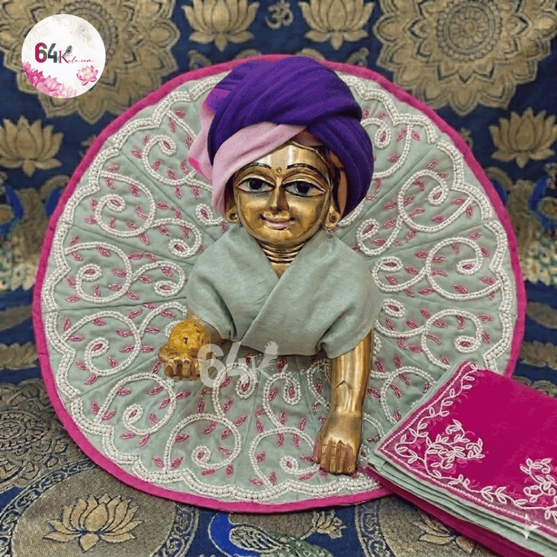 Heavy Hand Embroidery Laddu Gopal ji Fresh and Wild Poshak