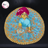 Heavy Hand Embroidery Laddu Gopal ji Sea Blue Poshak