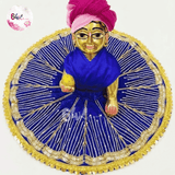 Heavy Hand Embroidered Blue Poshak for Laddu Gopal Ji