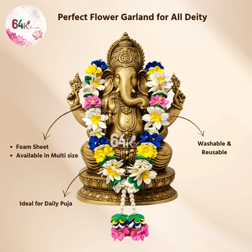 Blue Yellow White Pink Flower Garlands