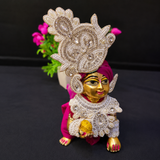 White Stone Jewellery Set For Krishna ji