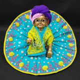 Iris Blue Hand Embroidered Poshak for Laddu Gopal Ji
