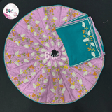 Heavy Hand Embroidery Laddu Gopal ji Lavender & Teal Poshak